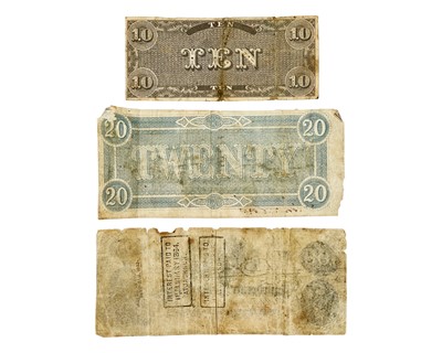 Lot 49 - CONFEDERATES STATES AMERICA BANKNOTES.