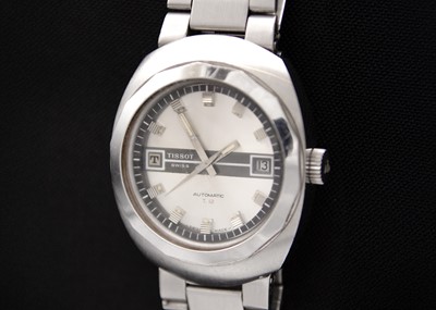 Lot 137 - TISSOT - A T.12 stainless steel gentleman's automatic bracelet wristwatch.