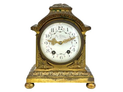 Lot 589 - A French gilt bronze mantel clock, by Charles Frodsham.