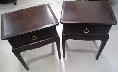 Lot 13 - Two, Mid-Century, Stag Bedside Tables. The...