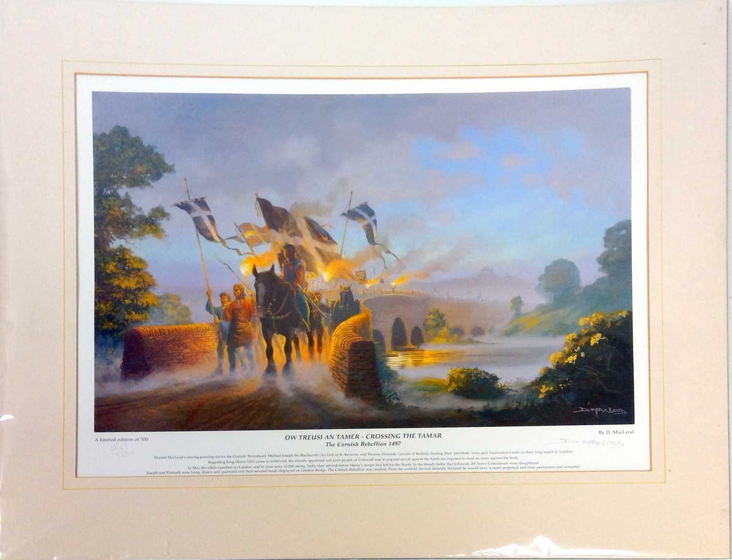 Lot 94 - 'Crossing the Tamar - The Cornish Rebellion...