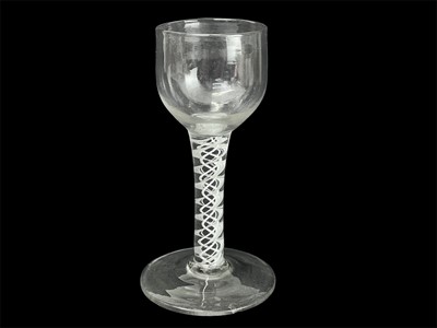 Lot 427 - An 18th century English wine glass.