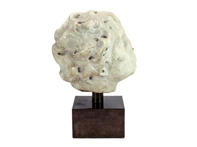 Lot 1114 - A Renaissance marble head of a cherubic youth.