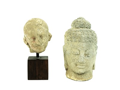 Lot 1065 - A small stone head.