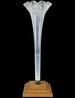 Lot 90 - A large glass trumpet vase.