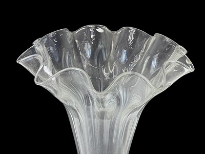 Lot 90 - A large glass trumpet vase.