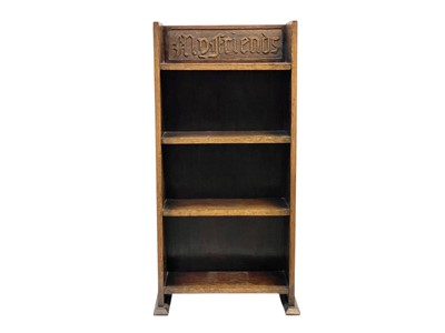 Lot 652 - An Arts and Crafts small oak bookcase.