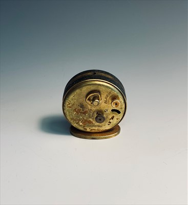 Lot 2610 - Jaeger small 8 day alarm clock with leather pouch