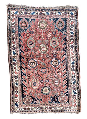 Lot 612 - A Ghasghai rug, South West Persia, circa 1900.