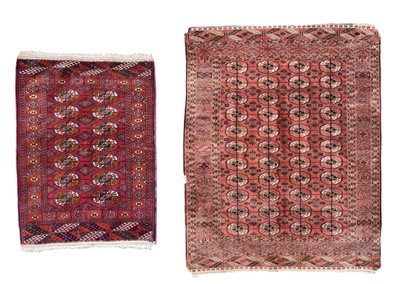 Lot 610 - Two Tekke Turkoman rugs, Turkmenistan, circa 1900 and 1920.