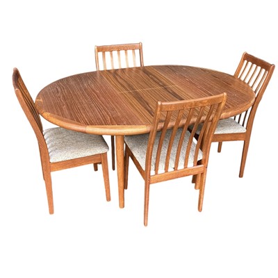 Lot 2 - A Danish mid-century extending table and four...