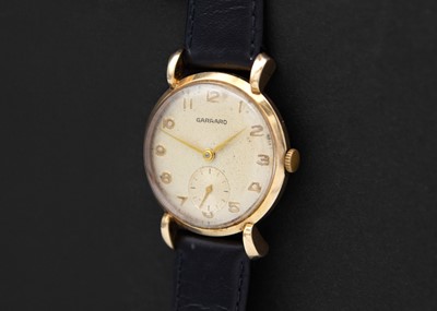 Lot 48 - GARRARD - A 1950's 9ct cased gentleman's manual wind wristwatch.