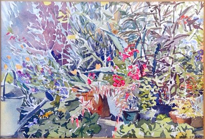 Lot 199 - Three Sue SPIERS watercolours, two garden...