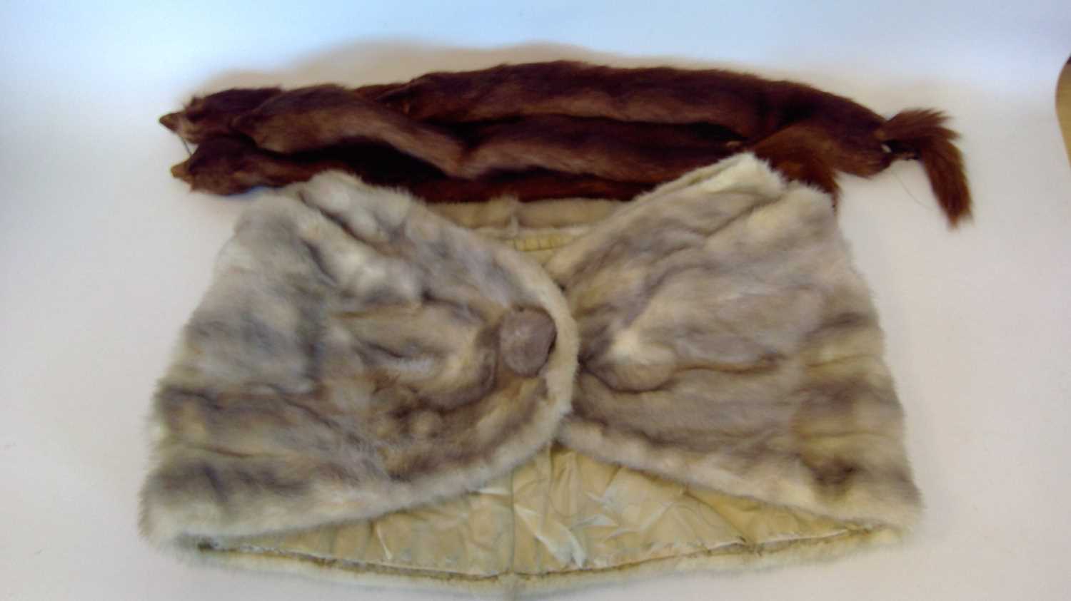 Lot 221 - An Adrian Thal New York fur stole, with a four...