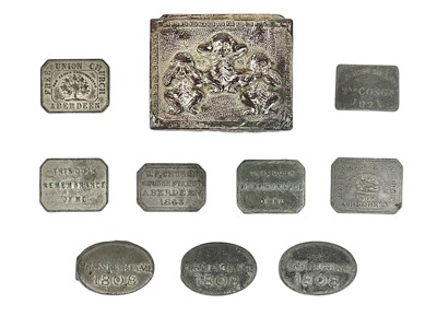 Lot 114 - Nine assorted Georgian and later Scottish communion tokens.