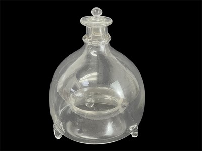 Lot 472 - A 19th century glass wasp trap and stopper.