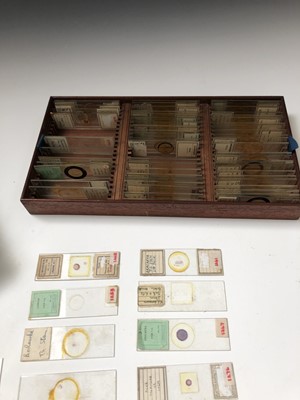 Lot 133 - Microscopy. A mahogany cased set of early 20th...