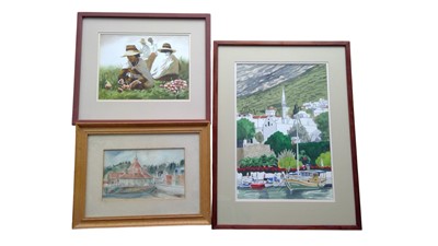 Lot 124 - Three watercolours by different hands, 'Onion...