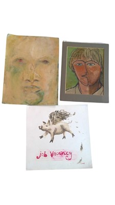 Lot 128 - Two portrait paintings by different hands, and...