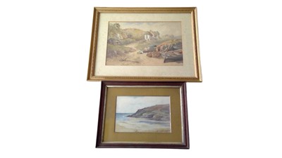 Lot 129 - Two Cornish landscape watercolours, 'Maenporth...