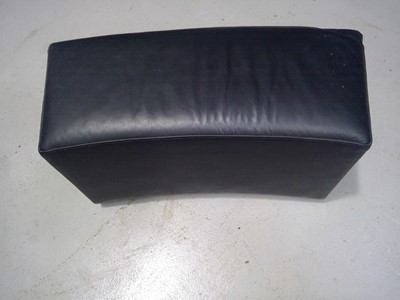 Lot 60 - A Black, Faux Leather Footstool / Pouffe. The...