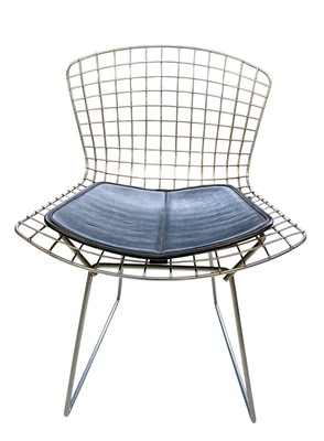 Lot 1033 - After Harry Bertoia, two chrome wire chairs.