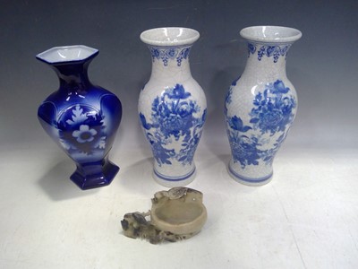 Lot 137 - A Bythe, Chinese influence Vase, Two Further...