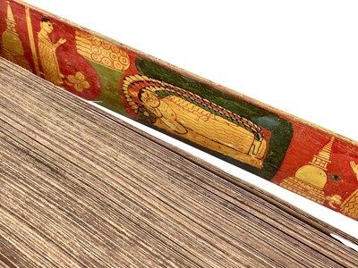 Lot 774 - A Sinhalese ola or palm leaf manuscript.