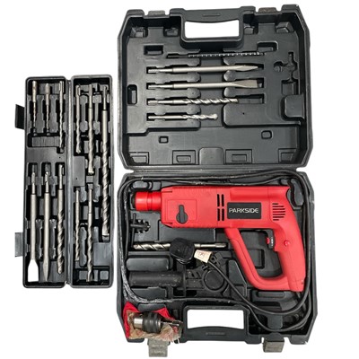 Lot 142 - A Parkside 900w mains SDS Drill with...