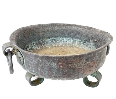 Lot 1224 - A Continental copper brazier.