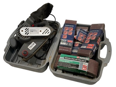 Lot 145 - A Parkside 750w Belt Sander with four packs of...