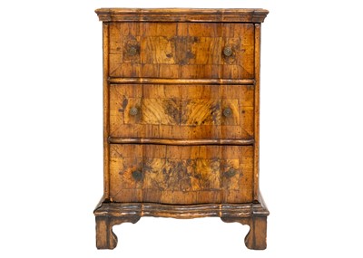 Lot 1179 - An Italian walnut and crossbanded prie dieu chest