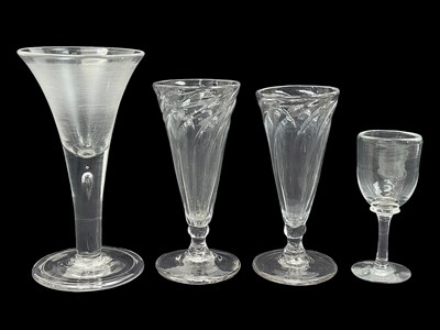 Lot 361 - An 18th century wine glass.