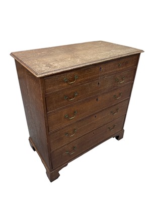 Lot 168 - An Edwardian, Oak Chest of Drawers. With...