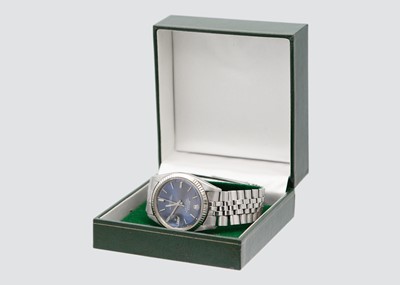 Lot 73 - ROLEX - An Oyster Perpetual Datejust gentleman's steel and white gold wristwatch, ref. 1601.