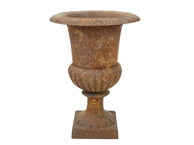 Lot 103 - A cast iron campana urn.