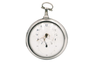 Lot 4 - CORNISH INTEREST - A George III silver pair case fusee verge pocket watch by Richard Caddy, Falmouth.