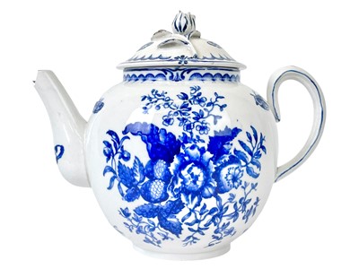 Lot 382 - A Booth's blue and white teapot and cover.