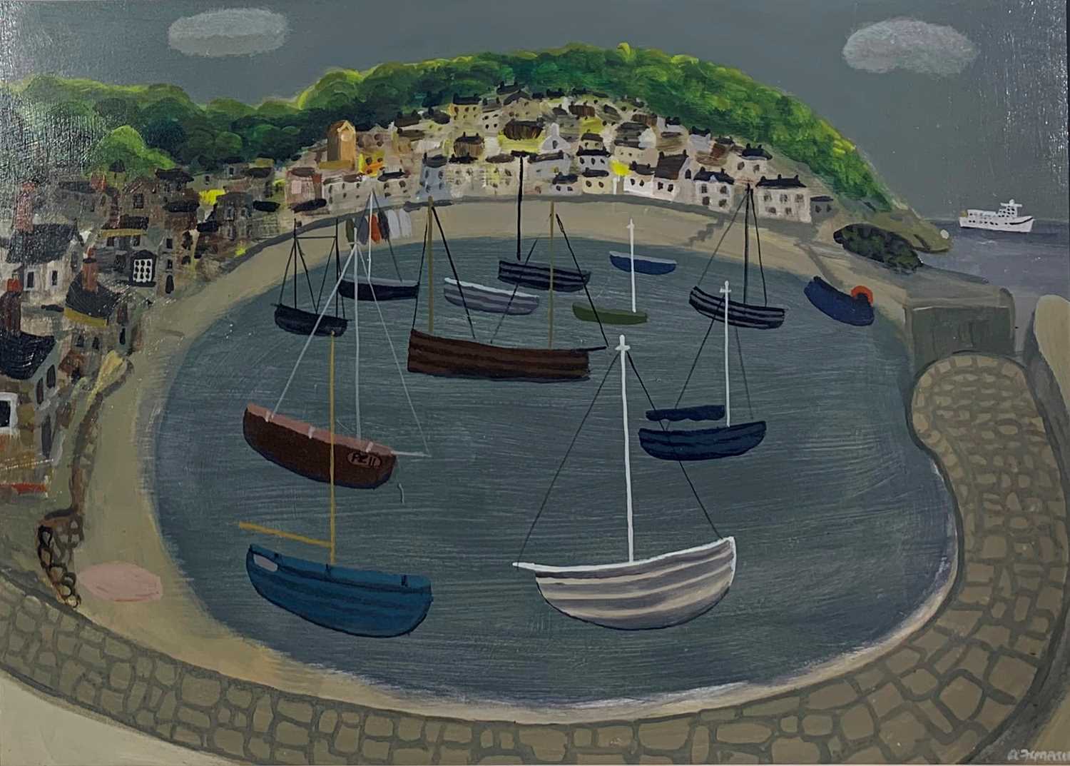 Lot 40 - Alan FURNEAUX (b.1953) Harbour Scene with...