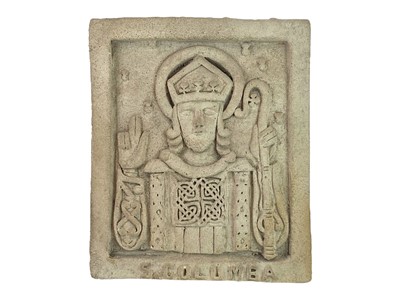 Lot 109 - An unglazed ceramic plaque.