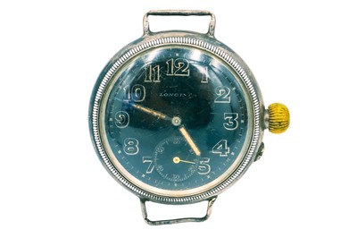 Lot 79 - LONGINES - A very rare silver Borgel military trench watch circa 1915.