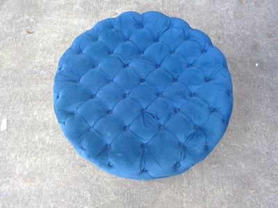 Lot 13 - A Large Circular Pouffe. The Pouffe is 37cm...