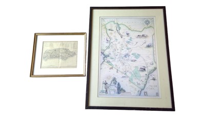 Lot 126 - A map of Sussex, printed by Chapman and Hall,...