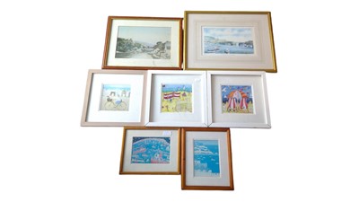 Lot 78 - Seven seaside prints, including Elizabeth Parr...