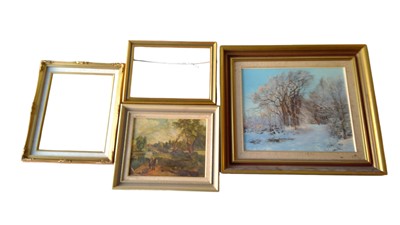 Lot 74 - Winter Trees, signed P. Service 65cm x 57cm...