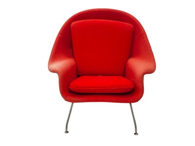 Lot 1061 - After a design by Eero Saarinen (1910-1961) A Womb chair and ottoman.