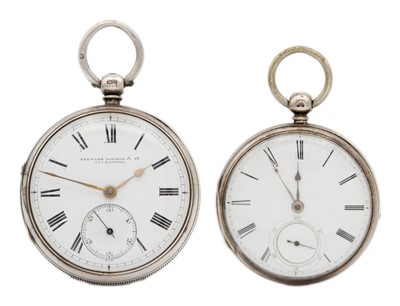 Lot 218 - A silver cased key-wind fusee lever pocket watch by M Steiert London.