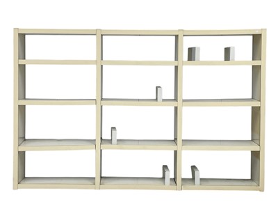 Lot 1059 - An Artemide plastic three-section adjustable bookcase.