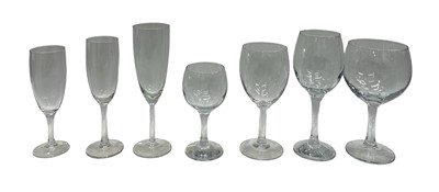 Lot 60 - Drinking glasses, comprising 3x Large flutes,...