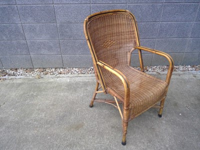 Lot 57 - A Mid-Century, BCM Artin, Cane and Rattan...